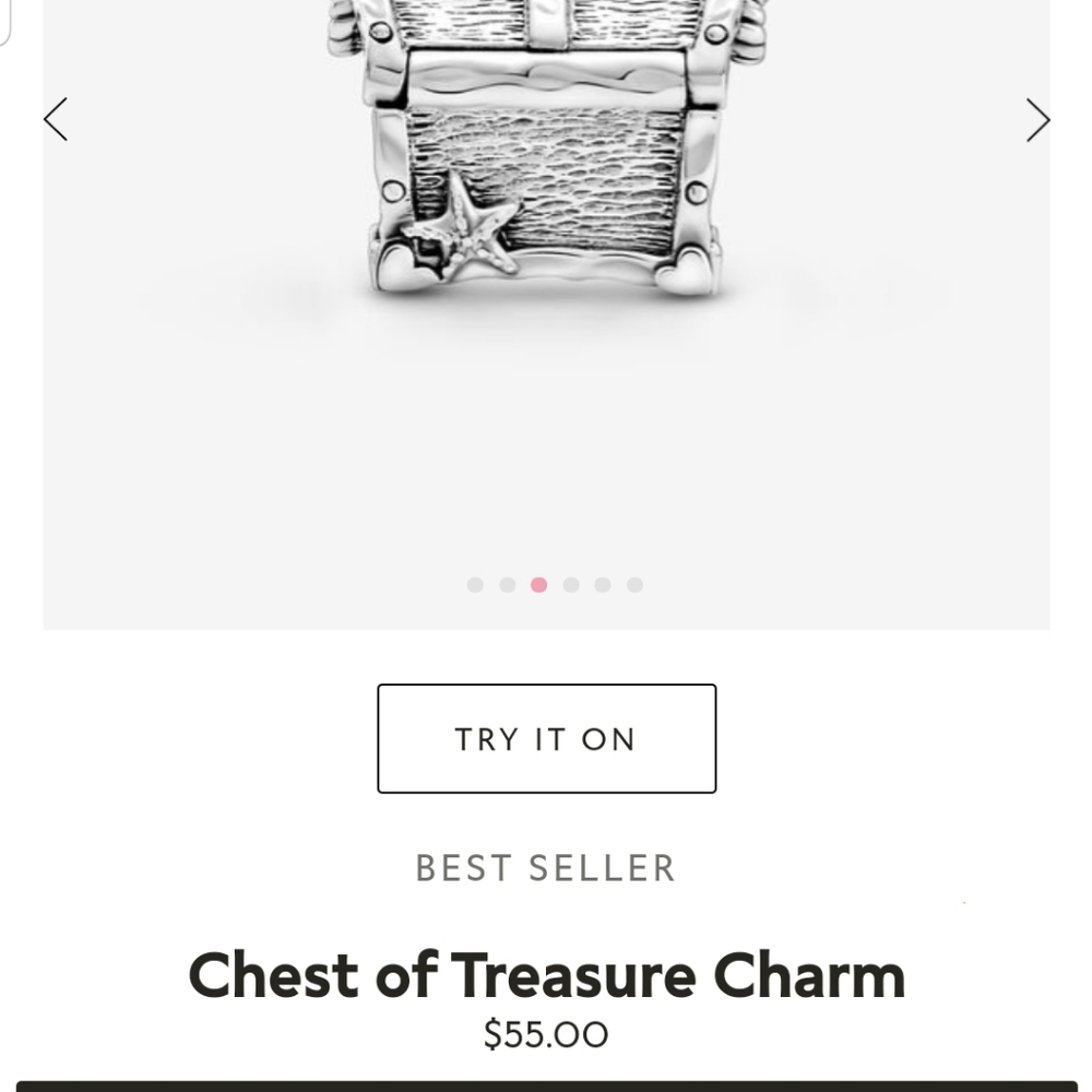 Pandora chest of treasure charm Retired